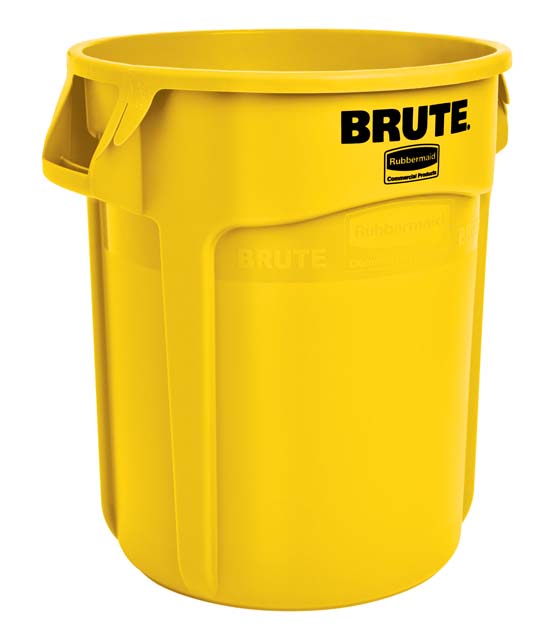 BRUTE 丸型コンテナ 76L (20ガロン) 黄