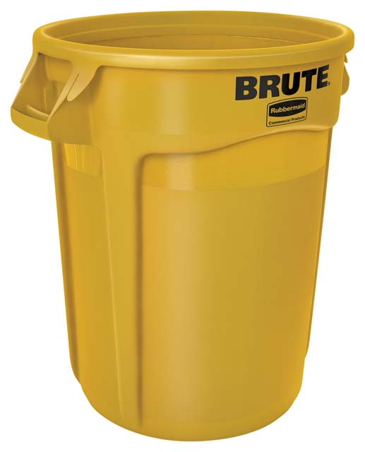 BRUTE 丸型コンテナ 121L (32ガロン) 黄